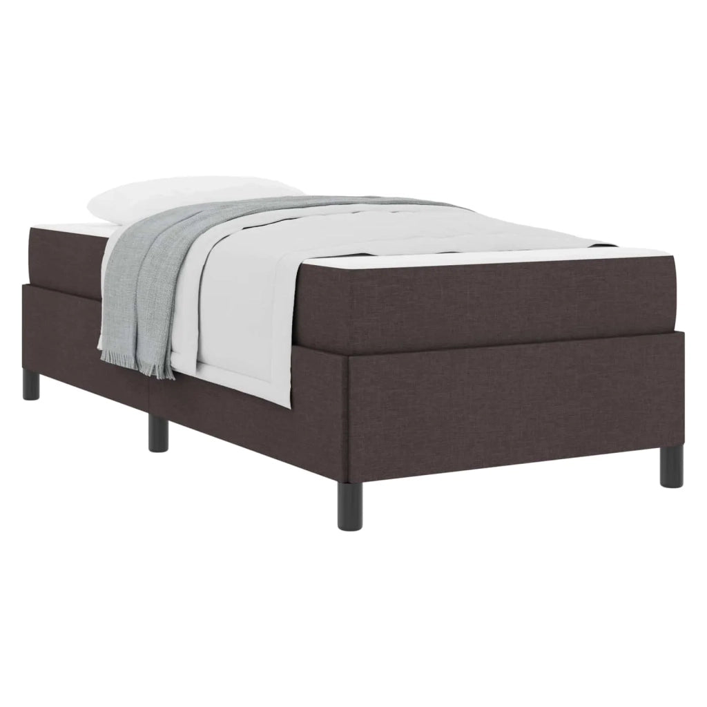 Letto a molle Marrone Scuro 100 x 200 cm Tessuto 3398839