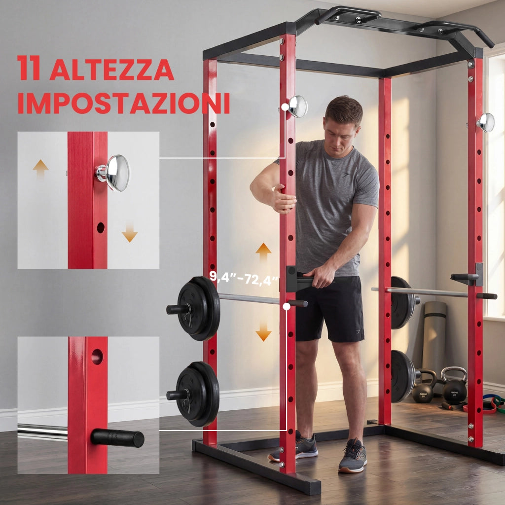 Power Cage Rack Regolabile ¨C Xylo ¨C Capacit¨¤ 460KG