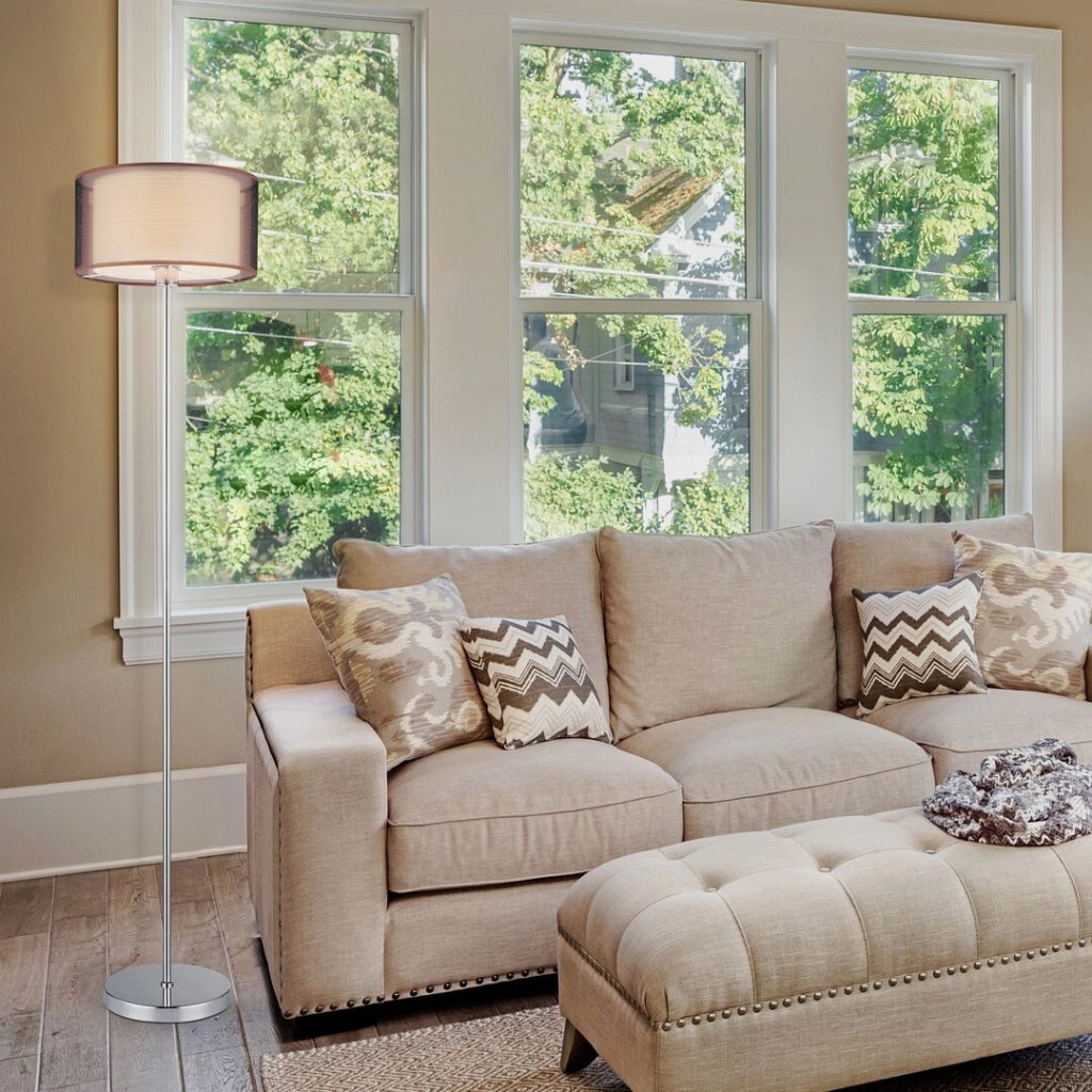 Lampada da terra Anastasia Rabalux E27 60W cromo/marrone