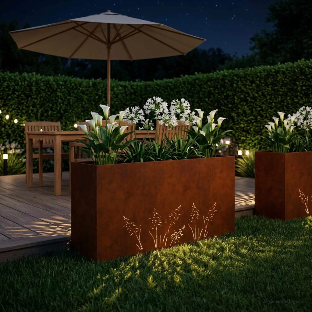 Vaso da giardino Ruggine 100 x 30 x 49 cm Acciaio Corten 8005874