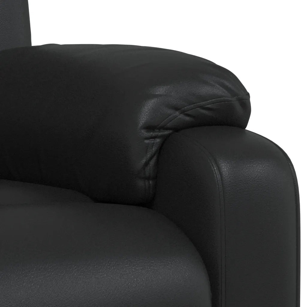 Poltrona | Sedia Relax Reclinabile Nera in Similpelle