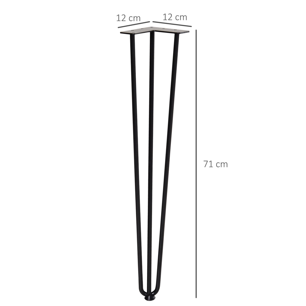 Gambe per Tavolo ¨C Minimal ¨C Nero 12x12x71cm