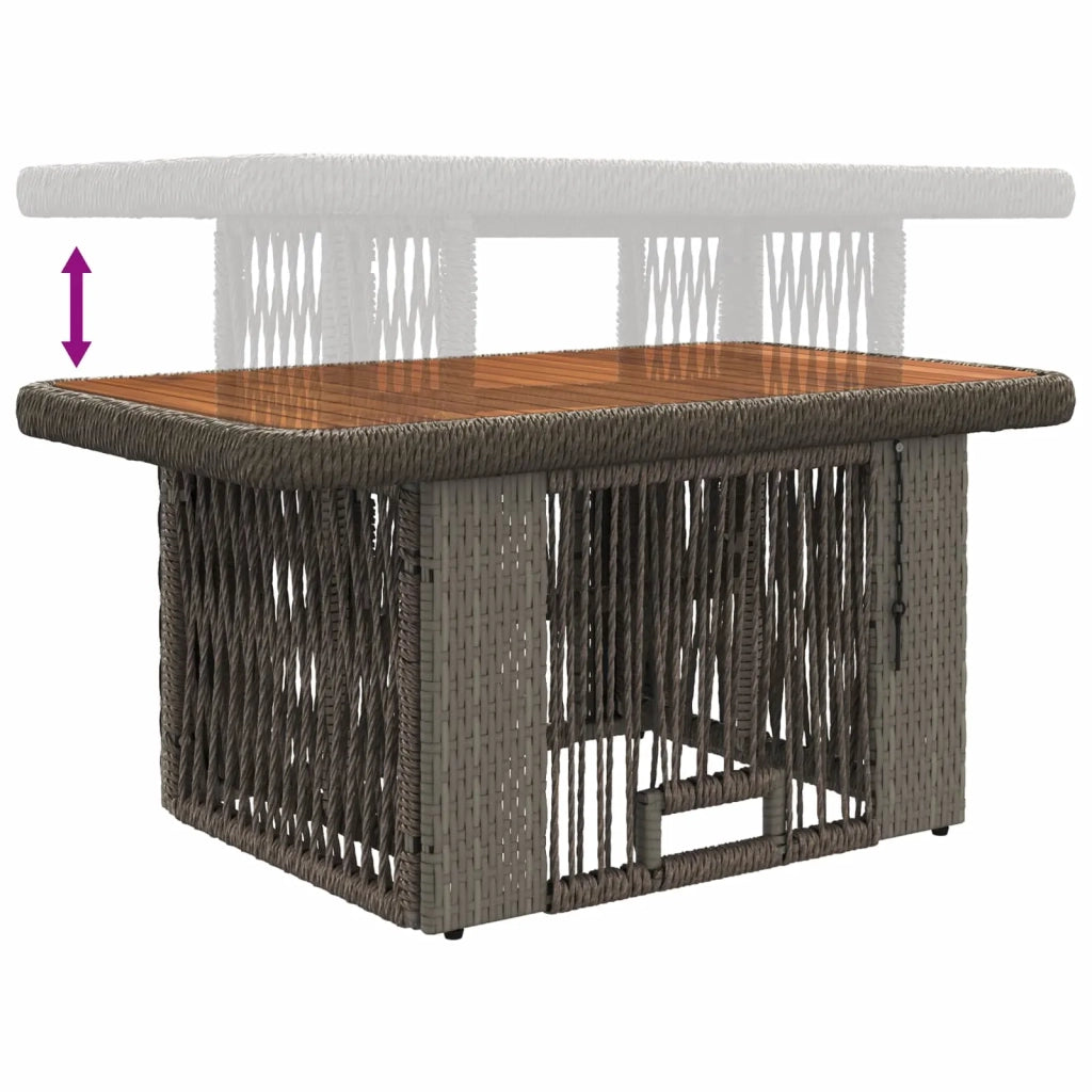 Set da Pranzo per Giardino 3 pz Grigio e Grigio Scuro 42026751