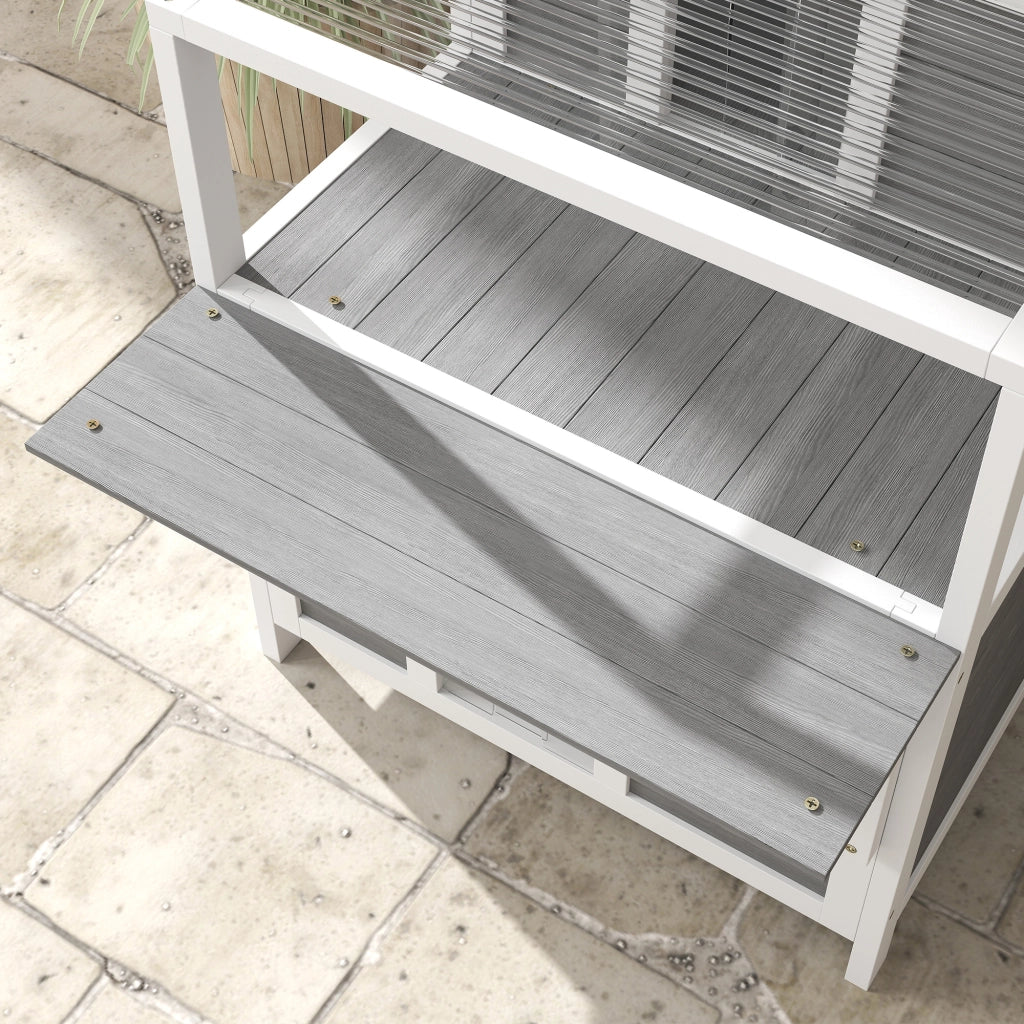 Casetta per gatti a 2 piani con balcone ¨C Minimal ¨C Grigio chiaro