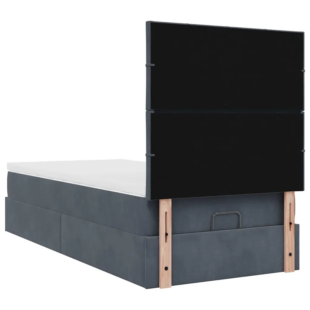 Struttura Letto Pouf con Materassi 100x200 cm Velluto 3314301