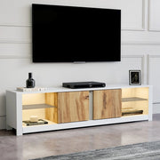 Vogogna, Mobile Porta tv 2 Ripiani, 180x35x45h cm Bianco