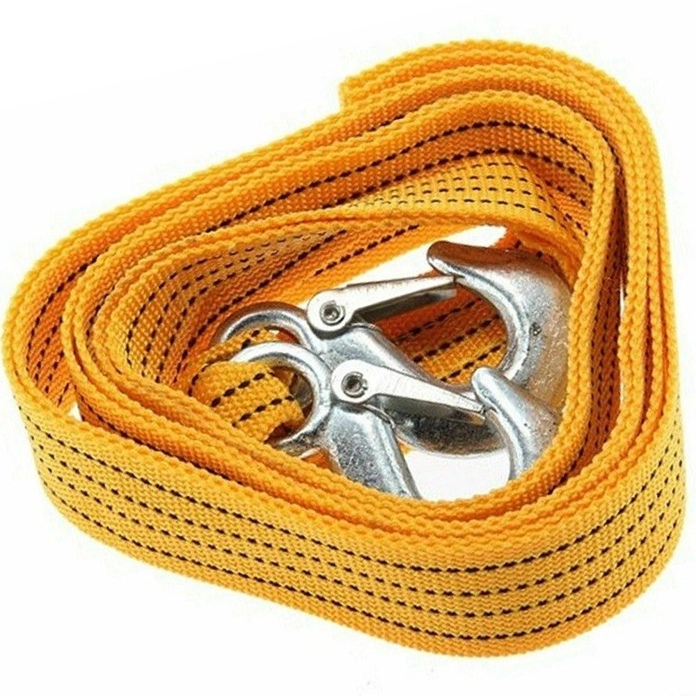Trade Shop - Cinghia Cavo Da Traino Sos Auto Super Resistente Fune Corda 2 Ganci 5000kg -