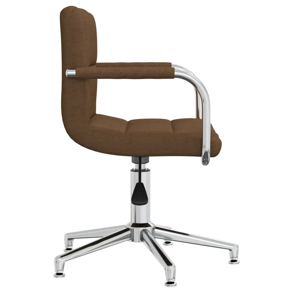 Sedia Girevole da Ufficio Marrone in Tessuto 334732