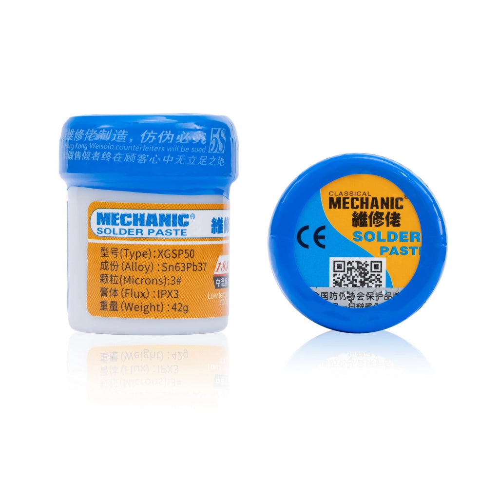 Pasta Saldante XGSP50 – Formula Argento No Clean | 42g, 183°C, Sn63/Pb37 | Per GSM e BGA, Facile Applicazione
