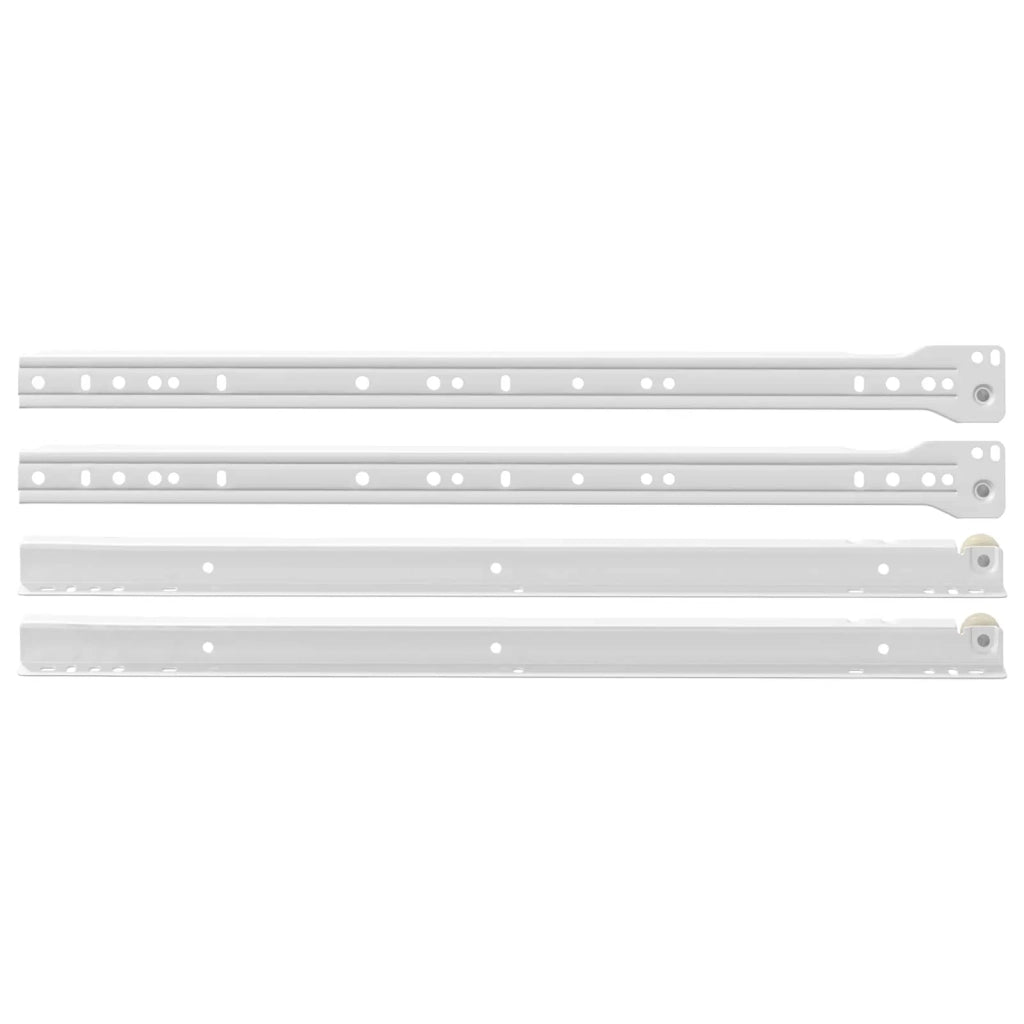 Scorrevole per cassetti 49 pcs Bianco Acciaio 864661