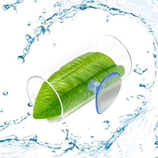 Habitat Acrilico per Betta - Bocchetta Bloccante - Giocattolo per Pesci Piccoli - Con Fermo Oggetti - Ideale per Gamberi - Decorazione Acquario