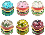 Pacchetto di Accessori per Hamburger in Metallo - 6 Pezzi - Hars/Emaille - 6 Colori - Artefatto DIY - 16 mm di Larghezza/16 mm di Lunghezza