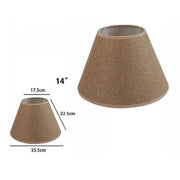 Trade Shop - Paralume Conico Cilindro Classico Ricambio Per Lampada E Applique In Tessuto Tnt - Marrone   -14"   -