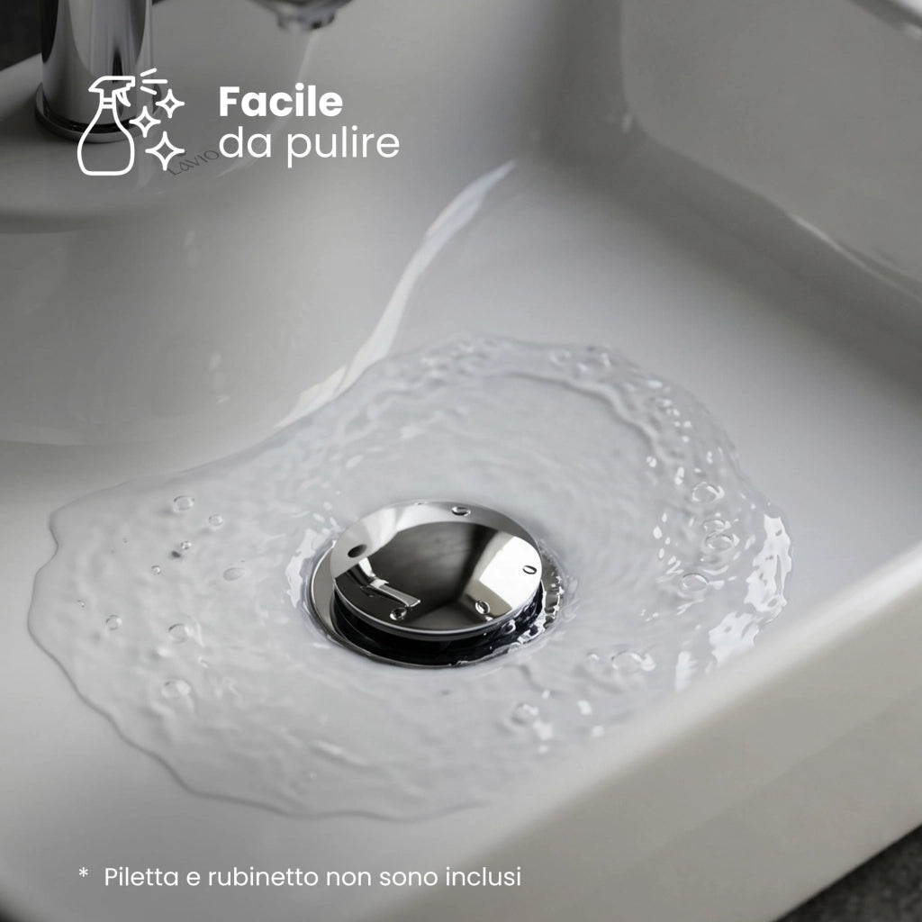 Lavabo da appoggio rettangolare ceramica 47 cm Bianco