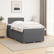 Letto box spring con materasso Grigio Scuro 120 x 190 cm 3451427