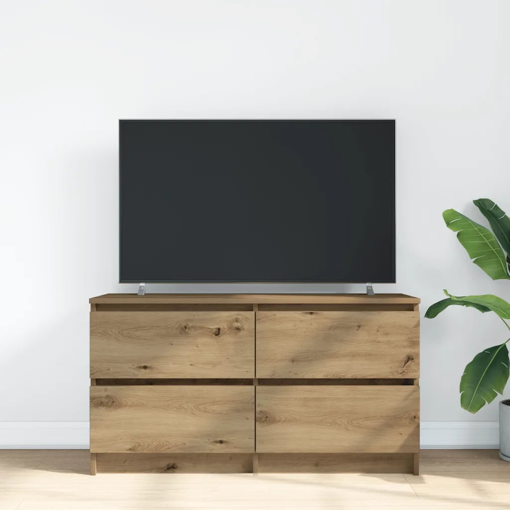 Mobile TV Rovere Artigianale 100x35x54 cm in Legno Multistrato 861804