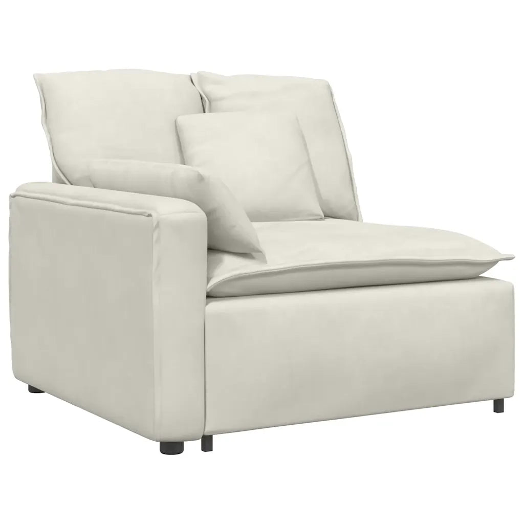 Divano Modulare con Cuscini Crema 3321106