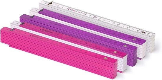 Duimstocchi/duimstocchi in scala - 2m - duplex (5x Block52-5x Rosa/Porpora/Bianco)