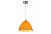Lampada a sospensione Reality Gizela cromata ambra E27 Ø28