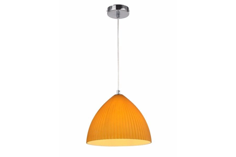 Lampada a sospensione Reality Gizela cromata ambra E27 Ø28
