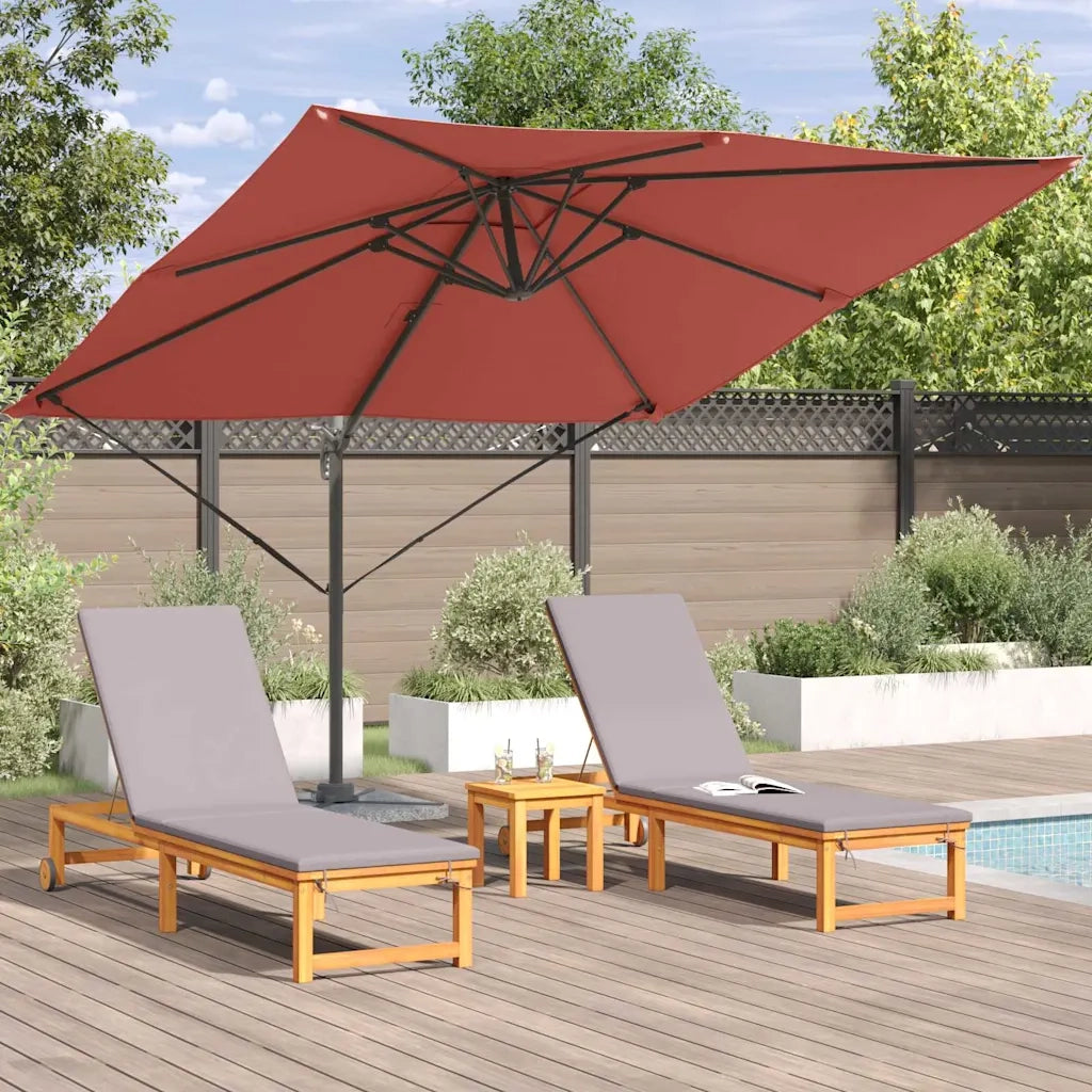 Parasol Roma Rosso 286 x 284 x 265 cm Alluminio e Poliestere 42003342