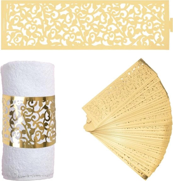 Decorazioni di matrimonio in stile rattan dorato riflettente - 50 pezzi