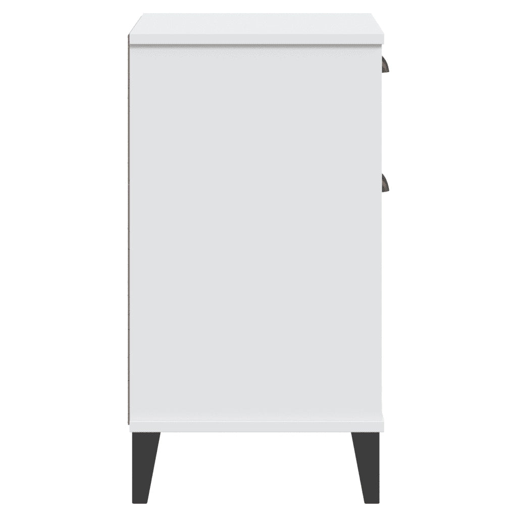 Comodino | Armadio da Notte | Mobiletto da notte VIKEN Bianco in Legno Multistrato