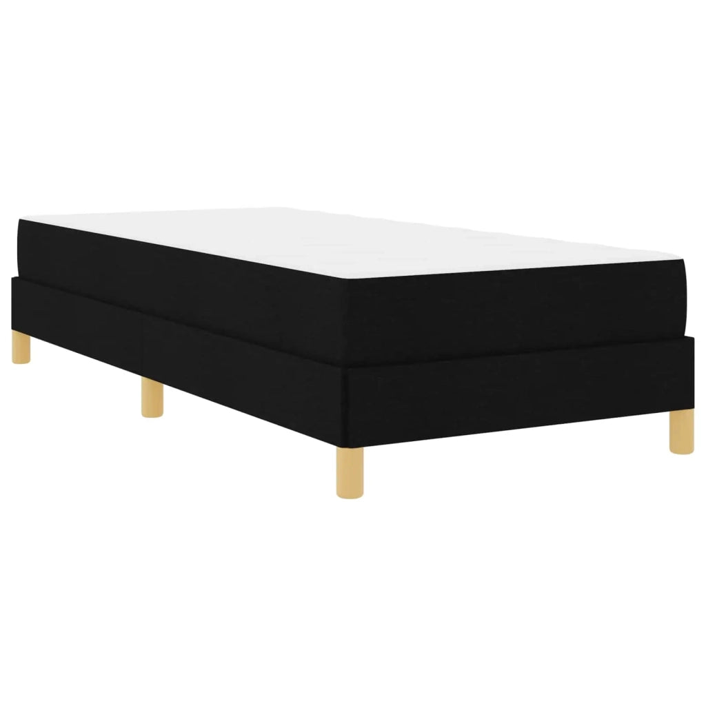 Letto a molle con materasso Nero 100 x 200 cm Tessuto