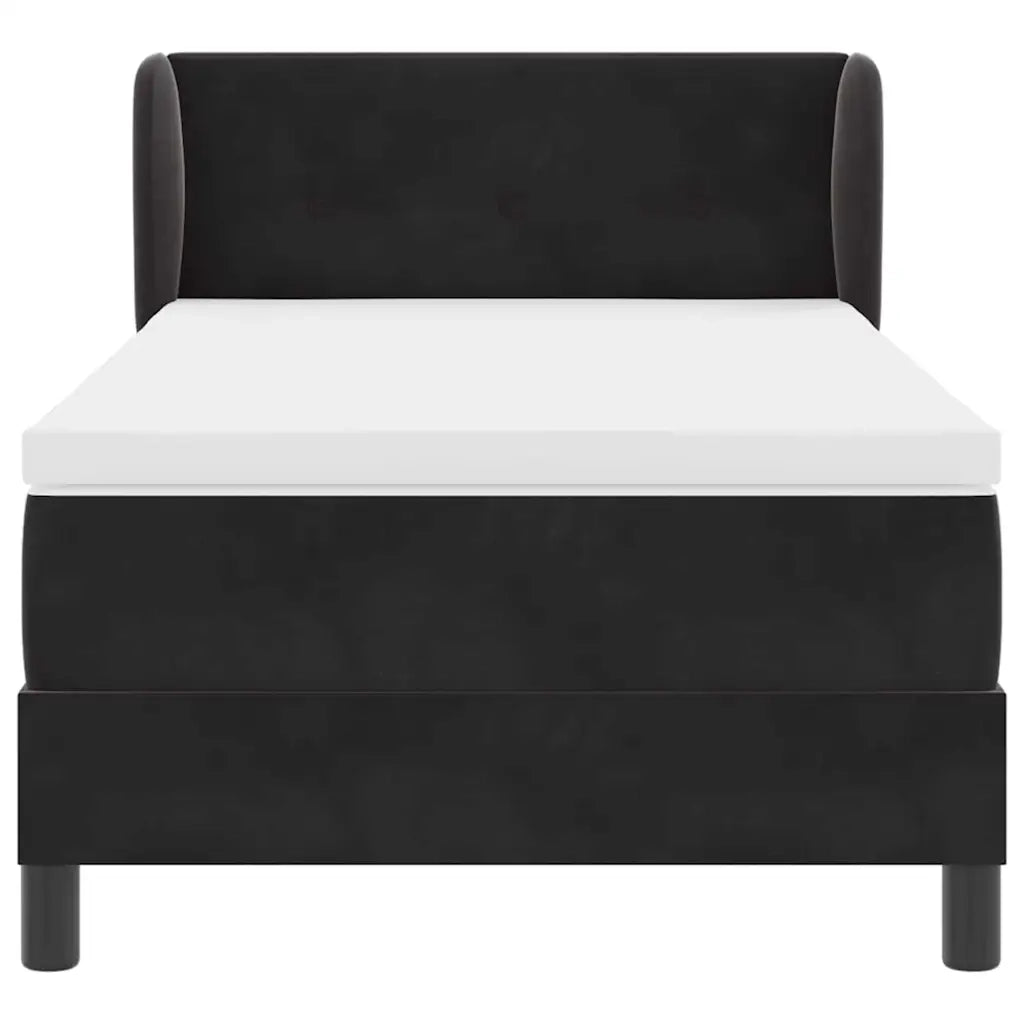 Letto a molle con testiera Nero 100 x 200 cm Velluto 3340378