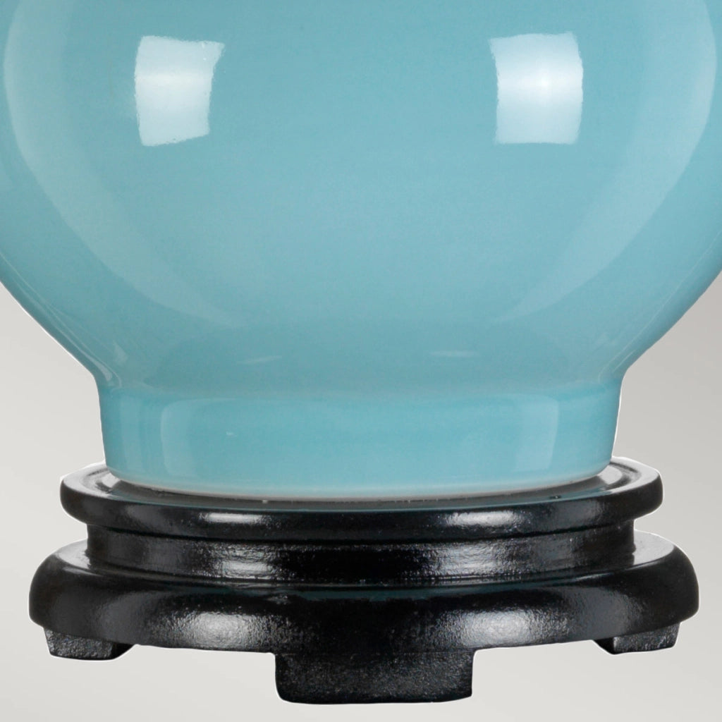 Lampada da tavolo in ceramica azzurra Harbin E27 60W