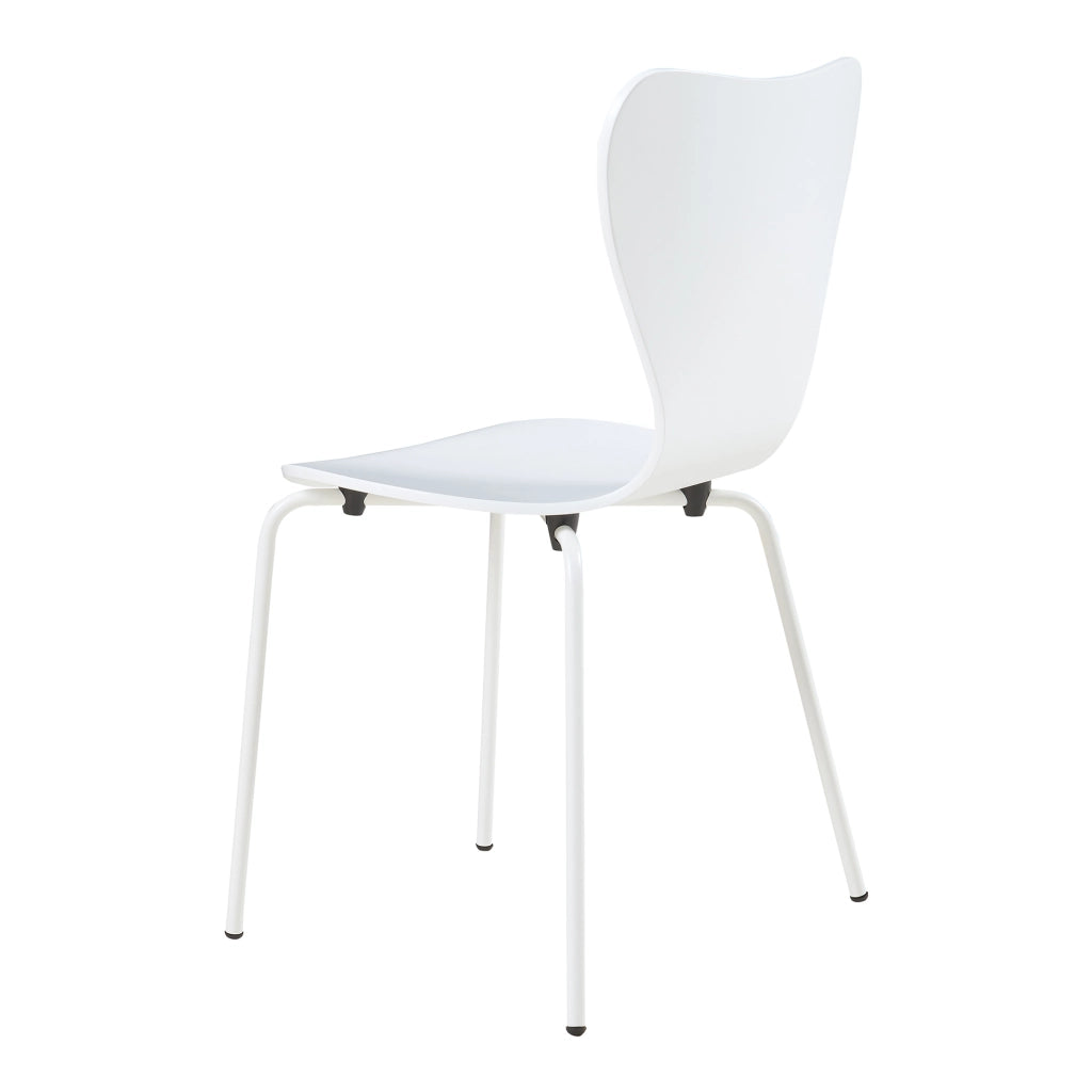 Set di 4 Sedie da Sala Essunga Impilabili - Bianco [en.casa]