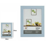 Trade Shop - Cornice Per Foto Fotografie Quadri Tele Dimensioni 50 X 70 Cm Azzurra -