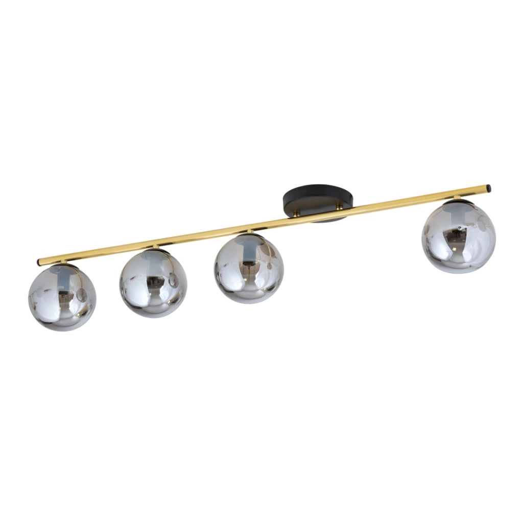 Plafoniera Emibig Monza 4 luci E14 dimmer grafite