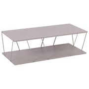 Tavolino Linear In Metallo+legno Truciolato Tortora Dimensione 100x45x30cm