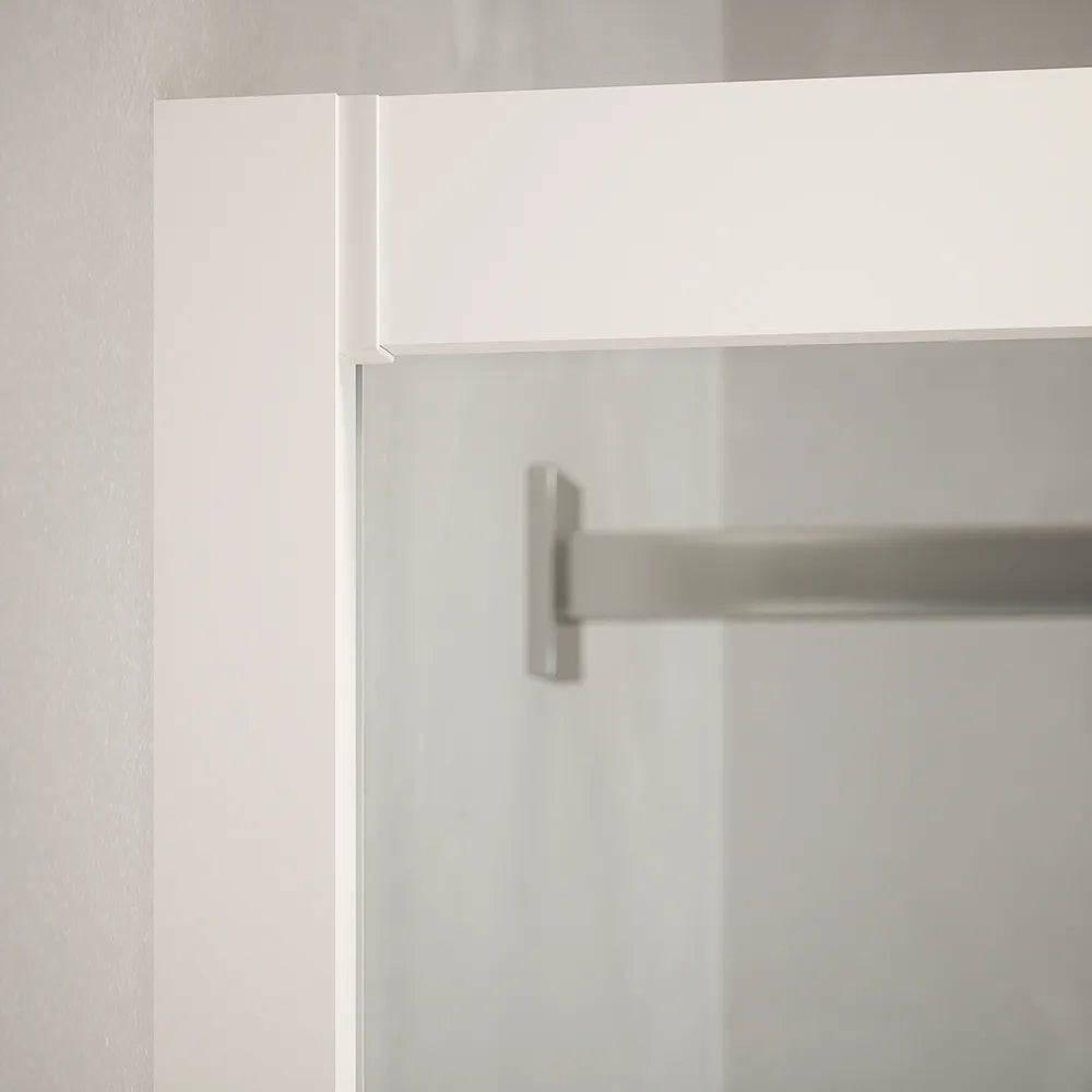 Box doccia angolare 90x90 cm trasparente 4 mm profili bianchi | Grenada