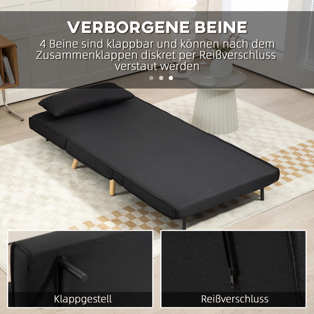 Poltrona letto ¨C Minimal ¨C nero 94x78x80 cm
