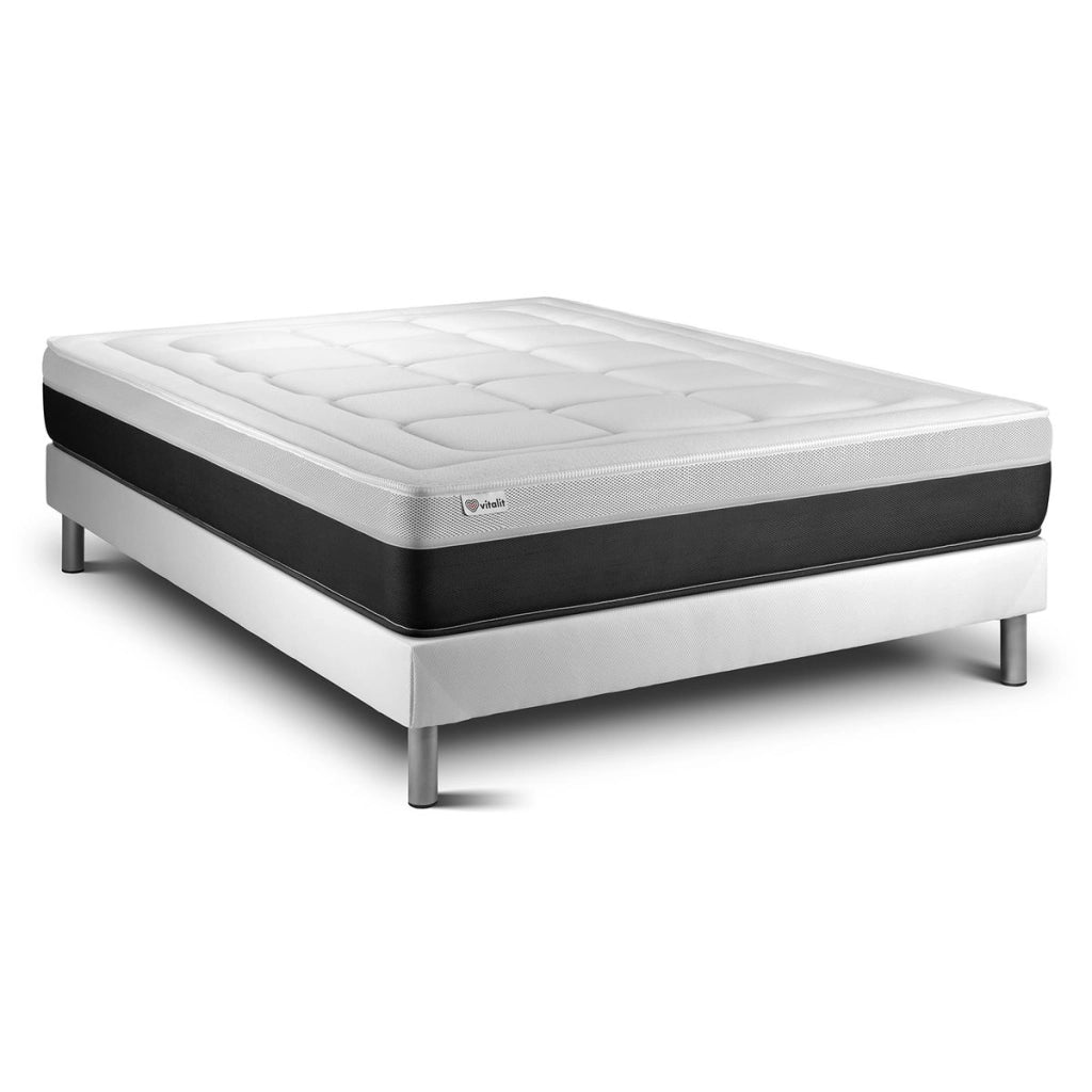 Letto con materasso FORM 160 x 200 cm Rete kit Bianco