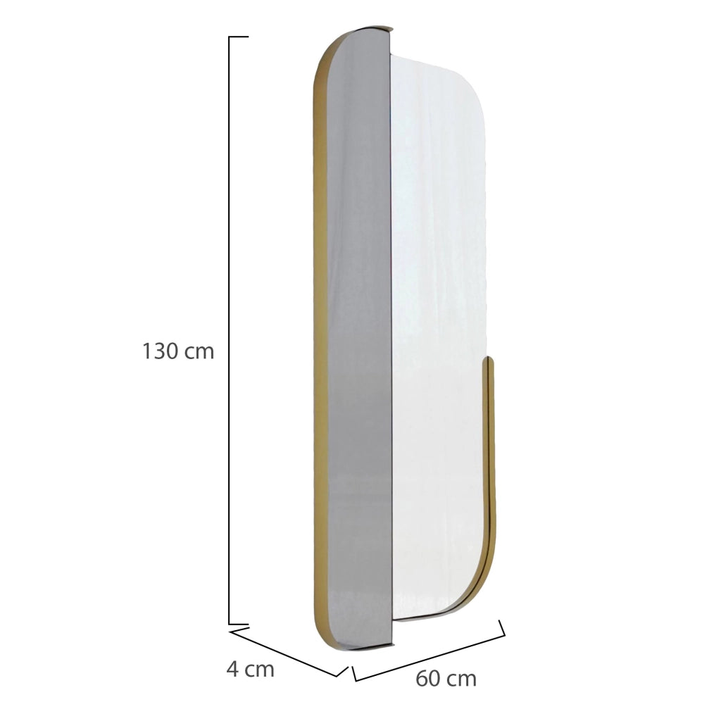 Gavirate, Specchio Forma Rettangolare, 60x130h cm oro