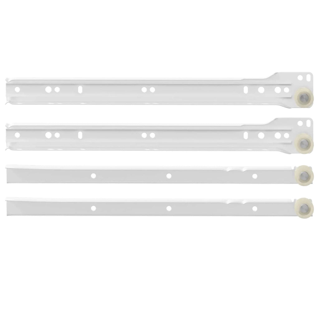 Scorrevole per cassetti 73 pcs Bianco Acciaio 864652