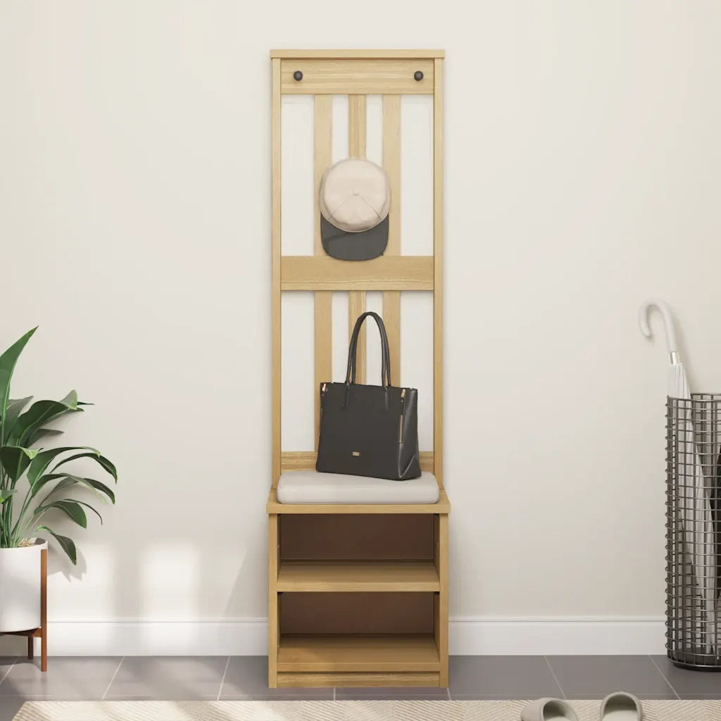 Albero da Ingresso SANDNES 45x40x159,5 cm in Legno di Pino 4010479