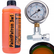 Manometro Lineare con Tridente 1/4" + Liquido Conservante-Cleaner Rosfix PaintPatron 3in1 1L – Precisione, Acciaio Inox