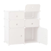 Armadio modulare in plastica con ante ¨C Xylo ¨C 6 cubi bianco