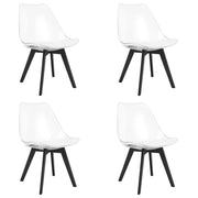 Sedia VALORA RIXK - Trasparente con gambe nere x 4