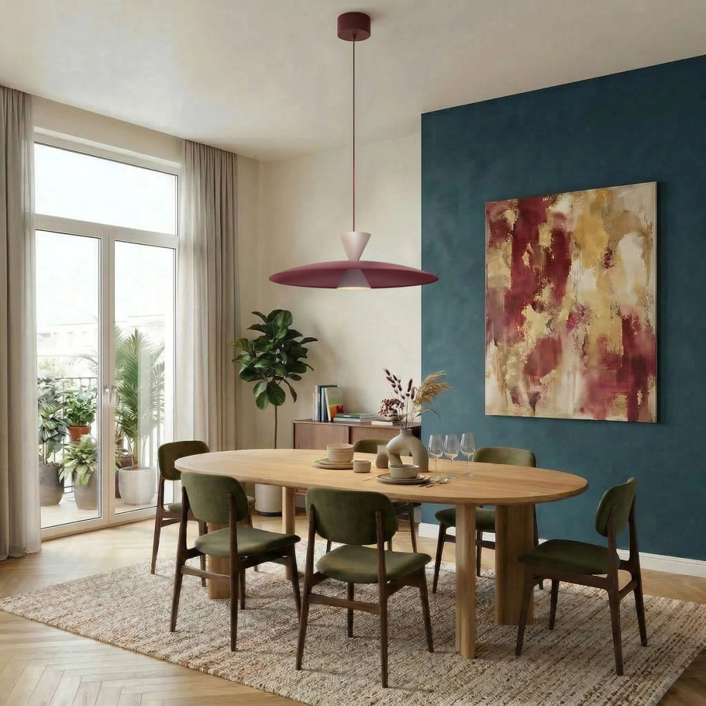Lampada sospesa Mistic clessidra 1xGX53 acciaio bordeaux