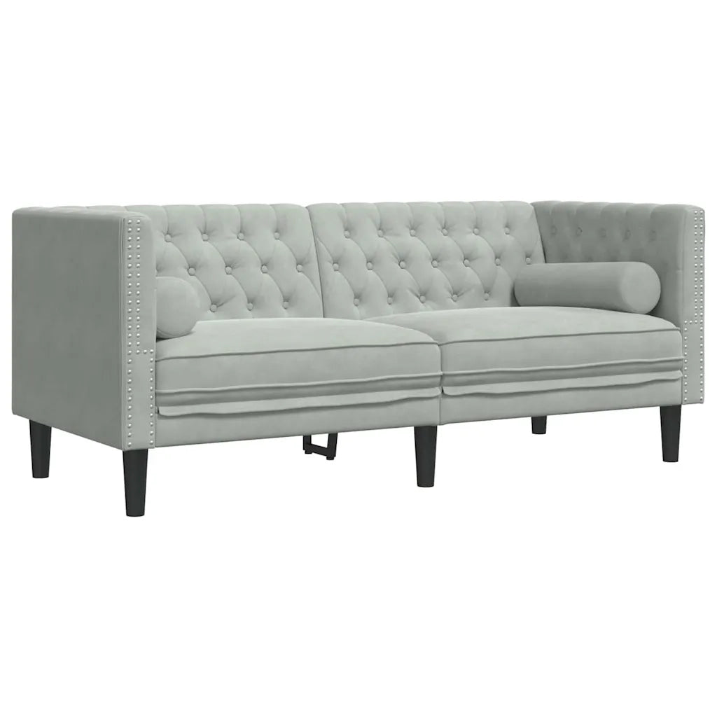 Divano per Soggiorno 2 pcs Grigio chiaro 194 x 74,5 x 70,5 cm 3385864