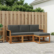 Set di divani da esterno 4 pz Naturale e Antracite 3385113