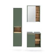 Vicco Set di mobili da bagno Verde/Artigianale 3 parti