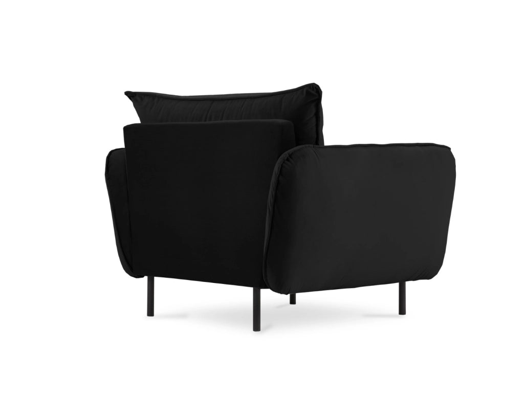 Cosmopolitan Design - Poltrona "Vienna" in velluto nero 