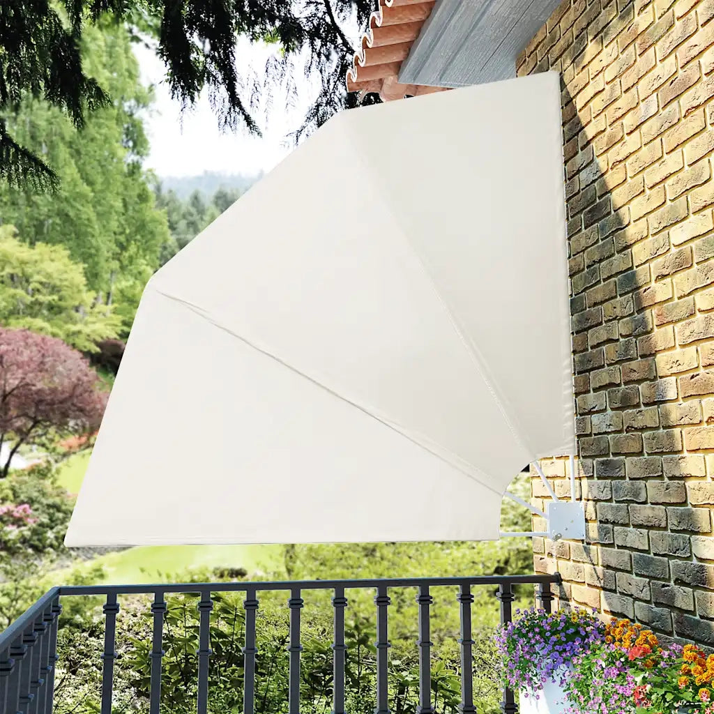 Tenda Laterale per Balcone Pieghevole Crema 210x210 cm 41576