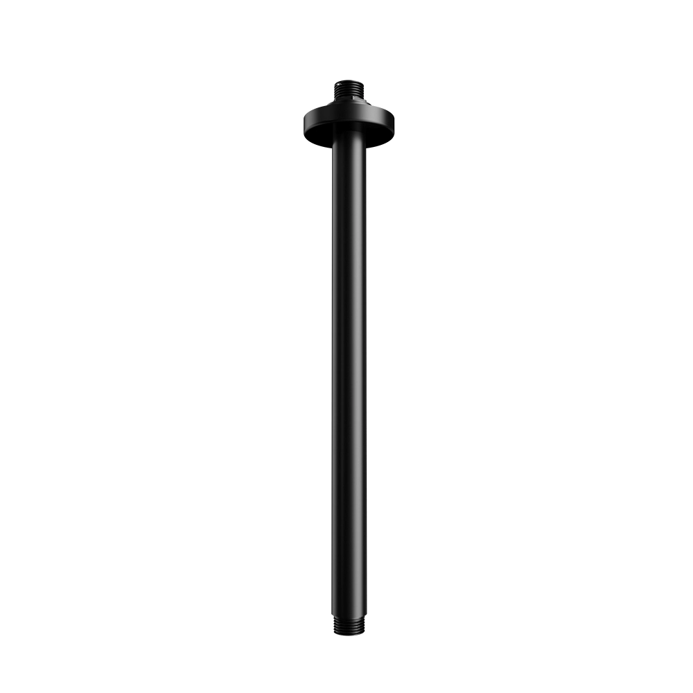 Braccio doccia a soffitto nero opaco 20 cm